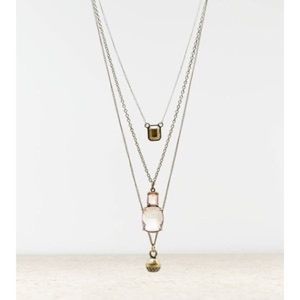 Retro AEO Triple Layer Jewel Necklace